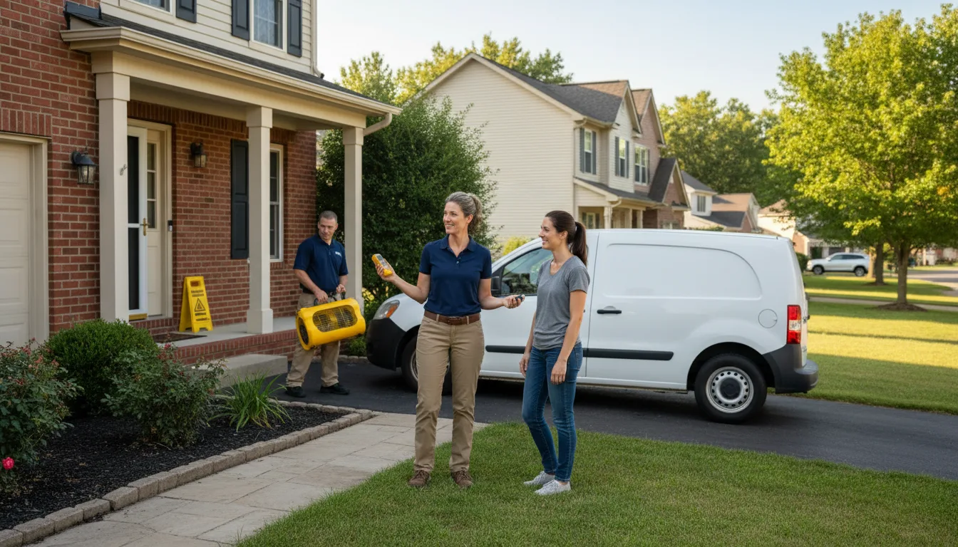Residential water damage restoration in Osco, IL